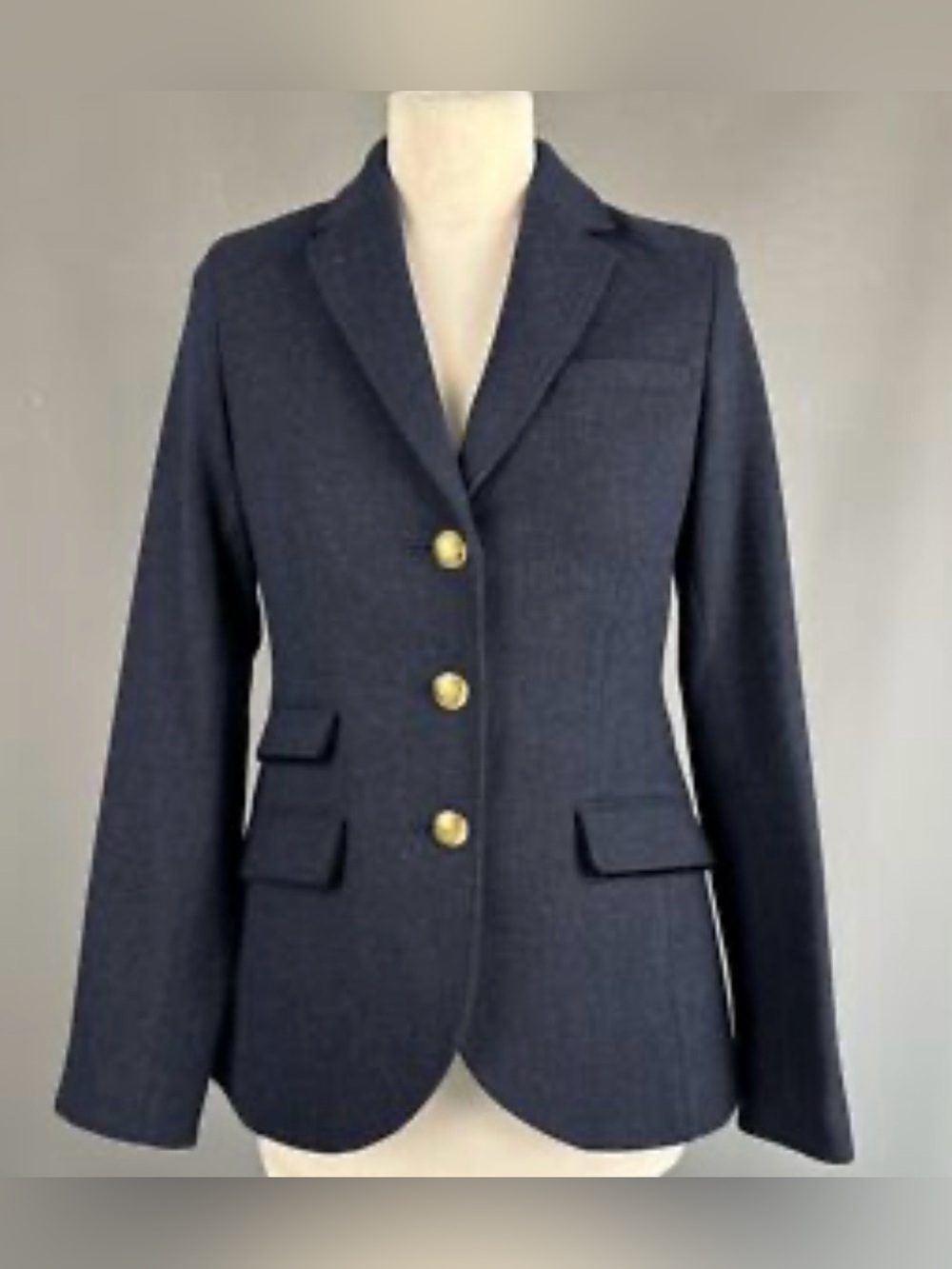 Joules “Peyton” Wool Tweed Velvet Equestrian Riding Blazer Jacket Size 4